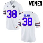 Women's Florida Gators #38 Nick Oelrich NCAA Nike White Authentic Stitched College Football Jersey PED8462OD